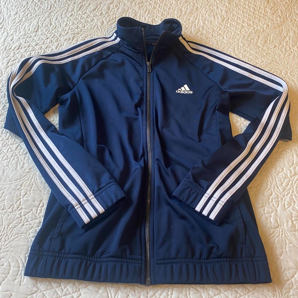 Womens ADIDAS Navy Blue Zip Up Track Jacket